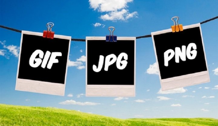 Los formatos GIF, JPG y PNG